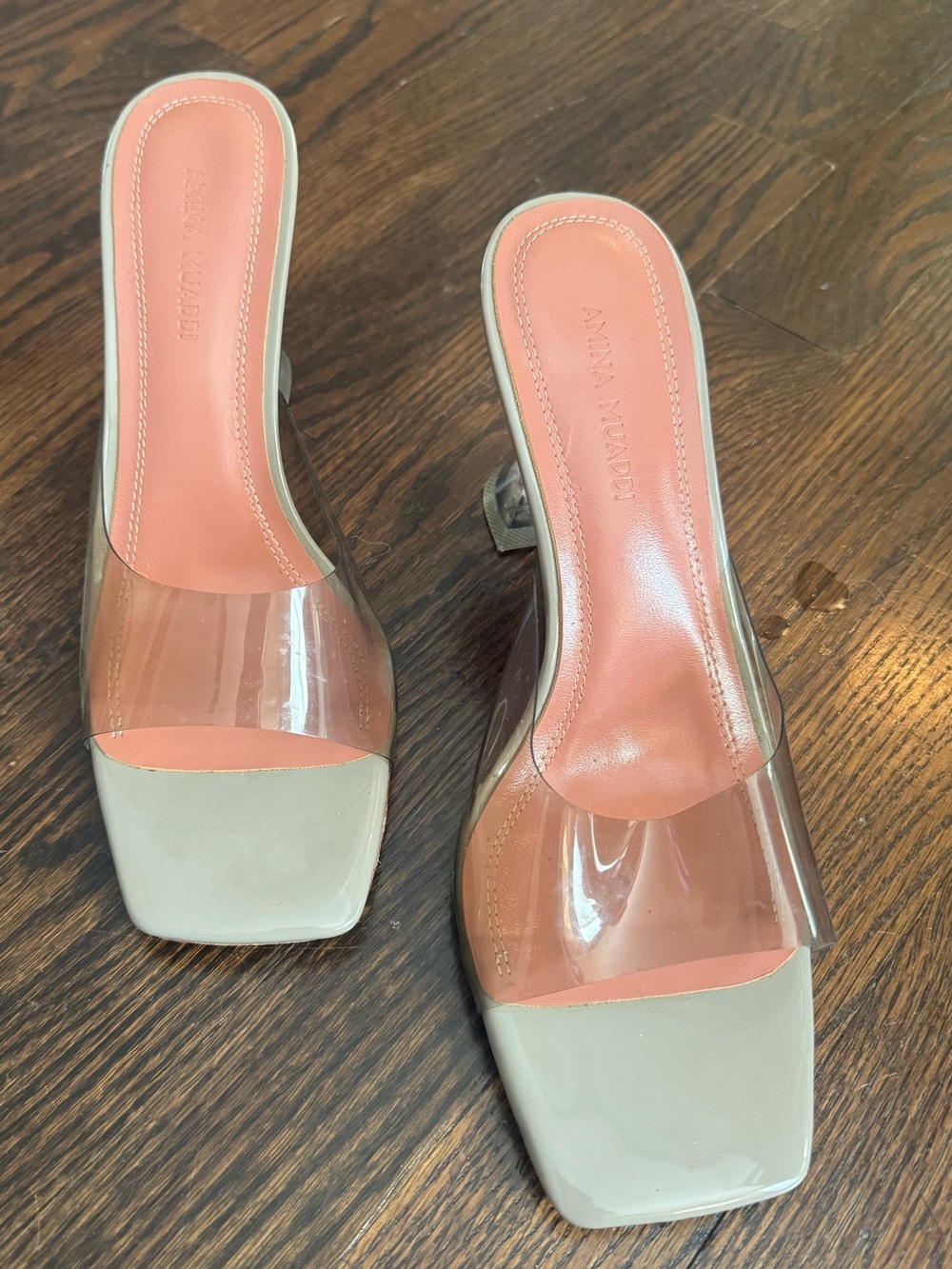 Amina Muaddi Lupita Mules in Tape - Sandals / Heels